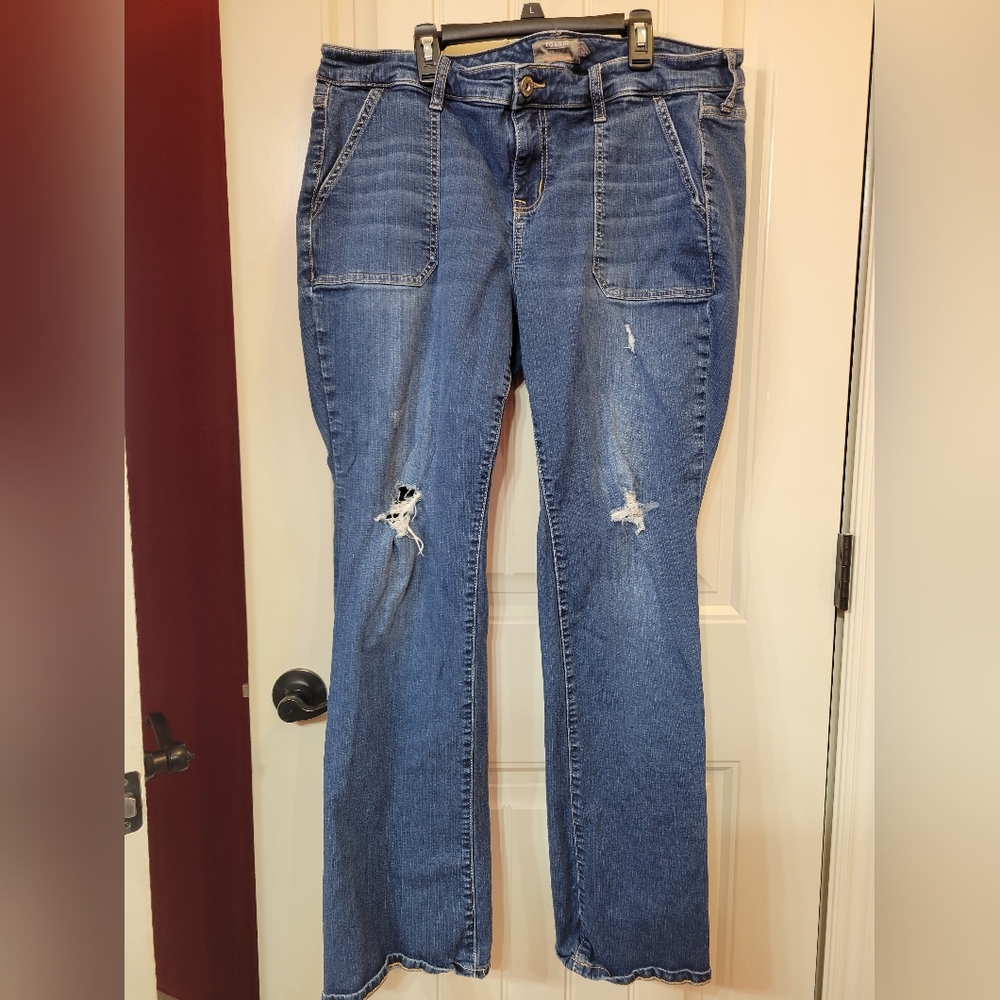 Trrid mid rise slim boot vintage stretch jeans 16 R